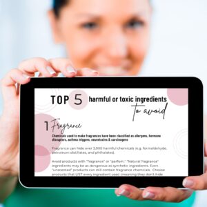 using the Top 5 Toxic Ingredients infographic while shopping