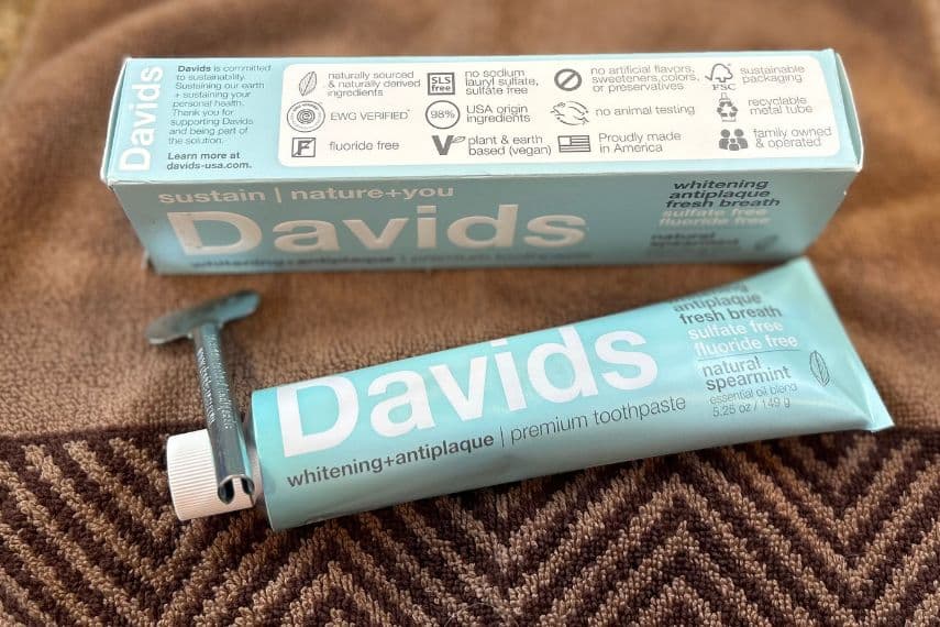 David's toothpaste tube, box, and tube key