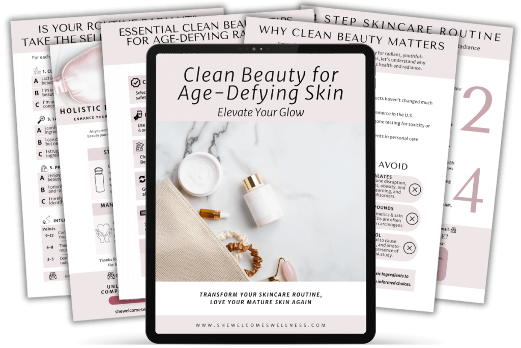 Clean beauty for age defying skin free guide mockup